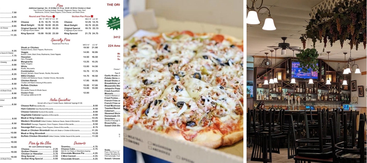 Original Italian Pizza & Restaurant Menu