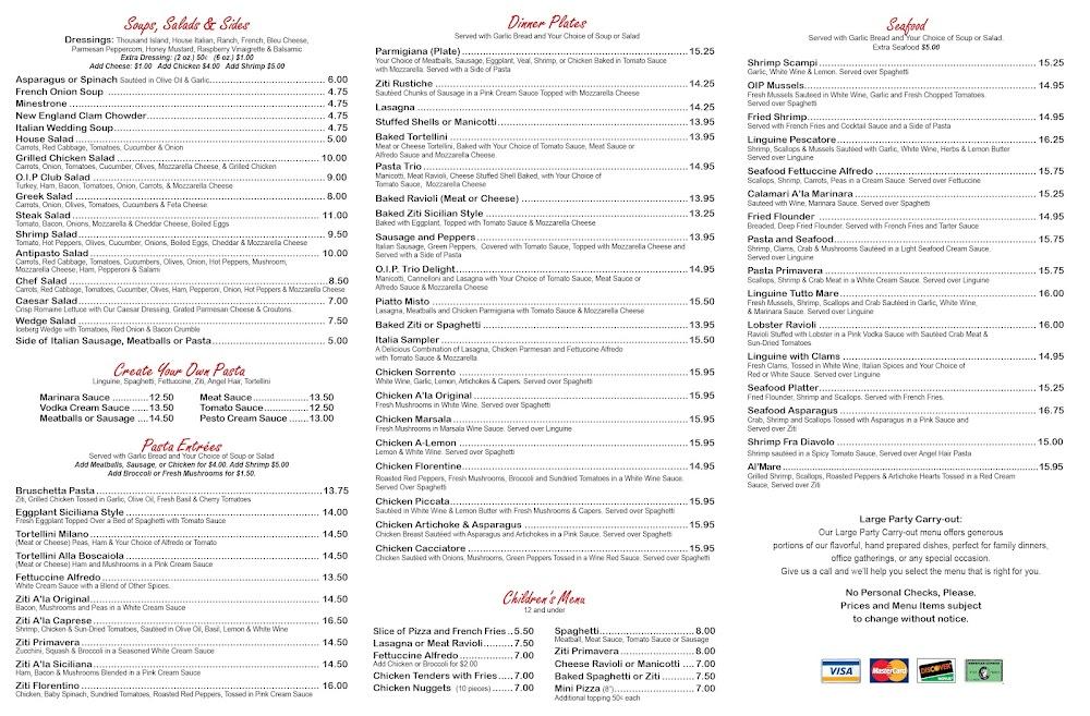 Original Italian Pizza & Restaurant Menu image 2